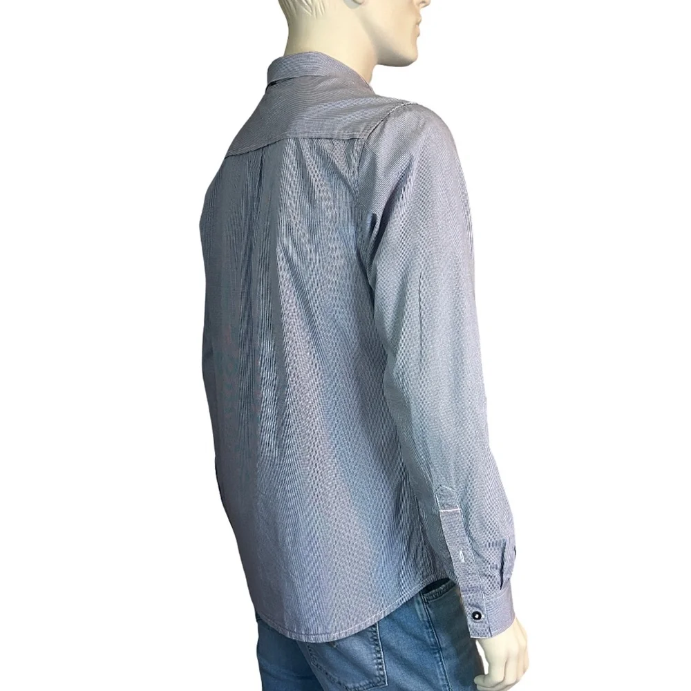 Descendant of Thieves Dres Ladro Shirt 100% Cotton Micro Gingham Check Excellent - Picture 5 of 15